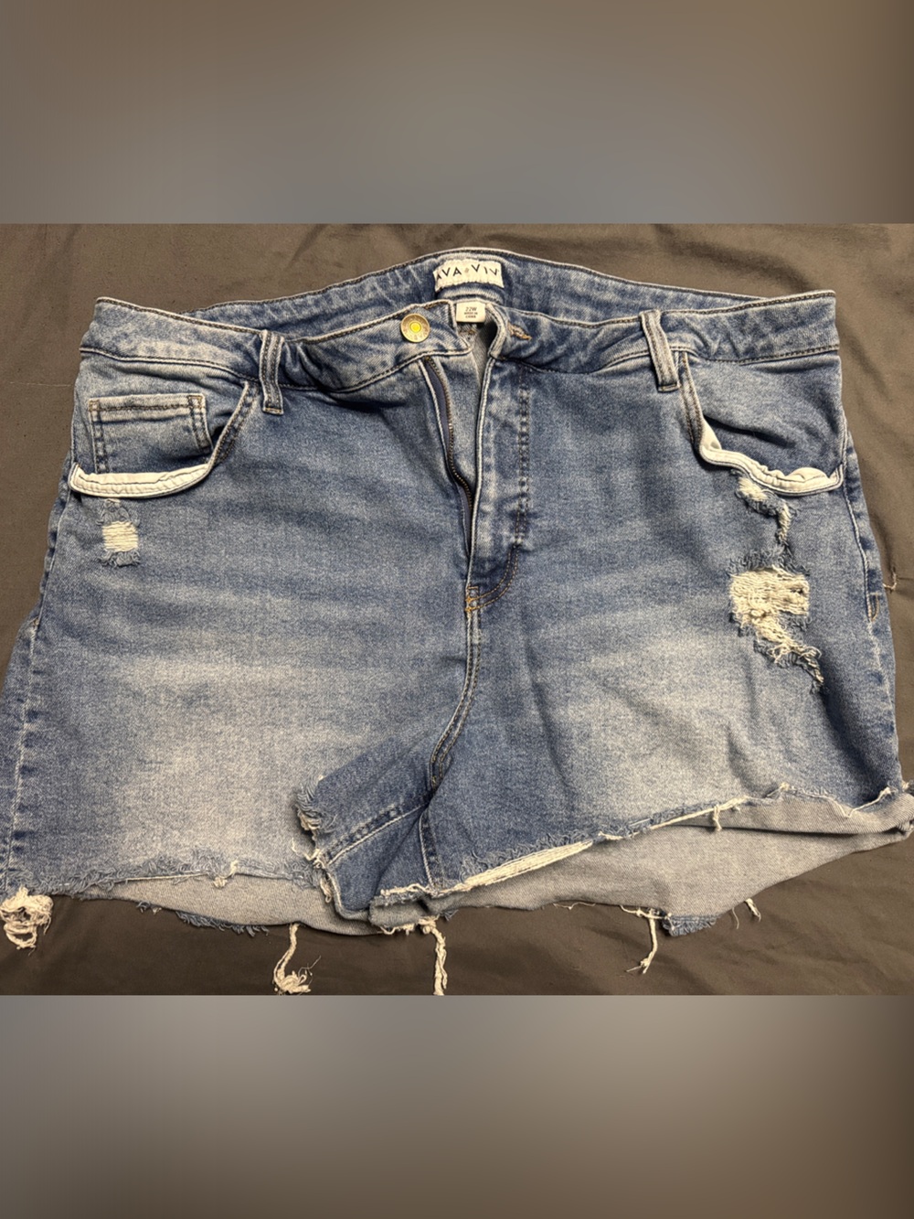 Ava & Viv Distressed Blue Denim Cutoff Shorts